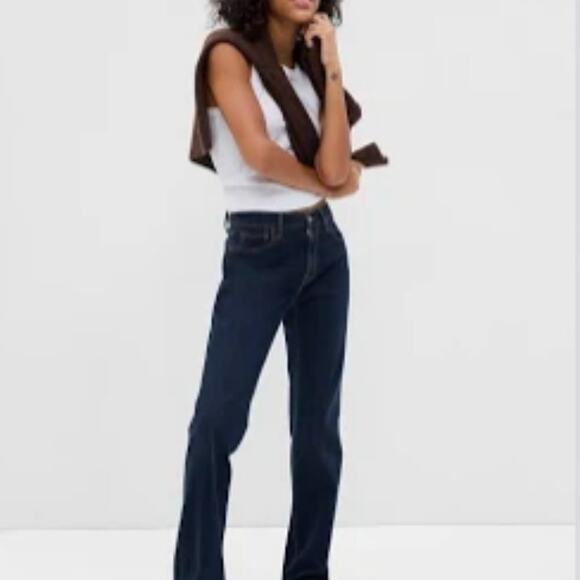 GAP Dark Wash Stretch Bootcut Jeans Size 12 - Picture 1 of 8